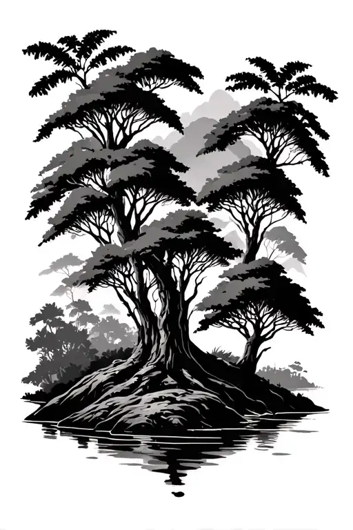 Jungle Forest With Trees