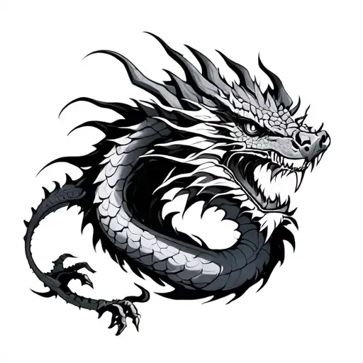 Dragon Sketch Style