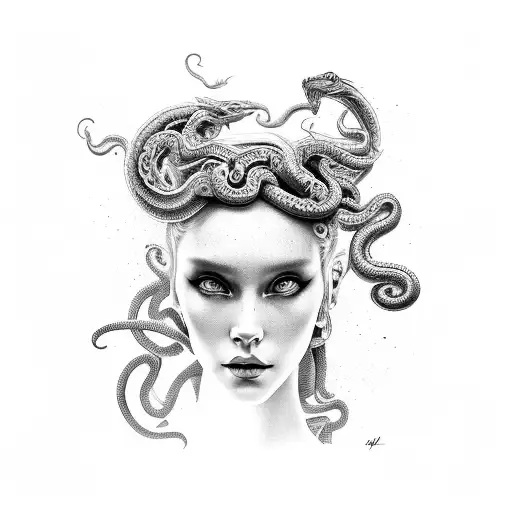 Medusa With Snake Hair