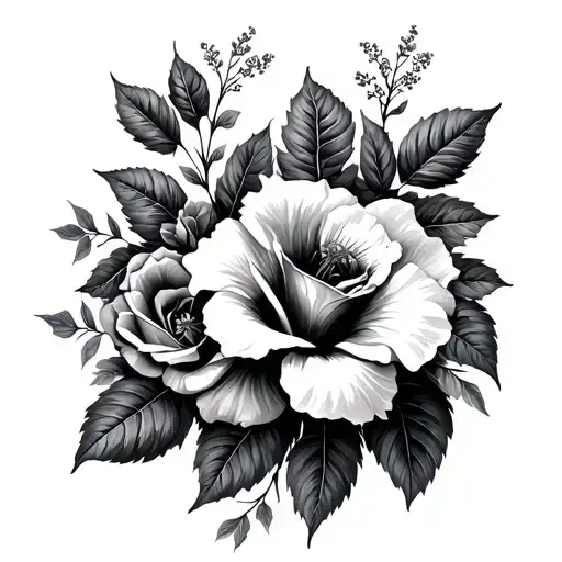 Owel Forest Landscape Roses Mayflowers Hibiscus