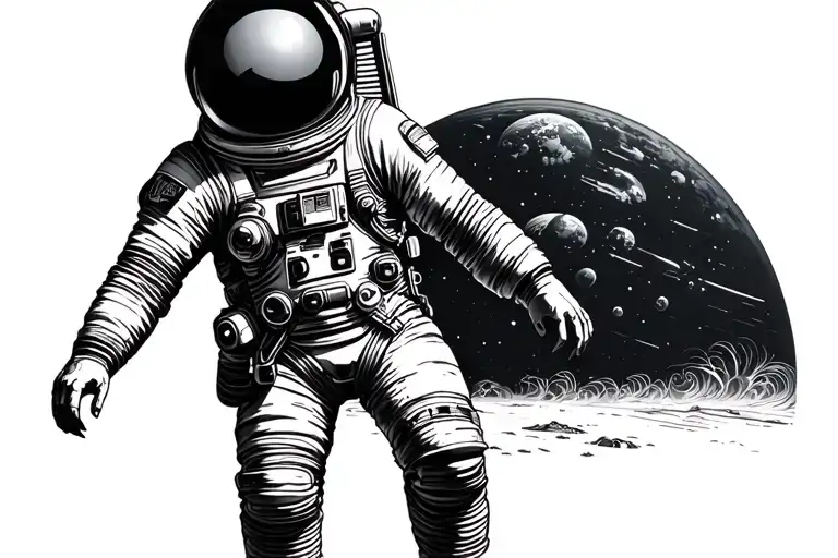 Coverup Space With Astronaut Suit