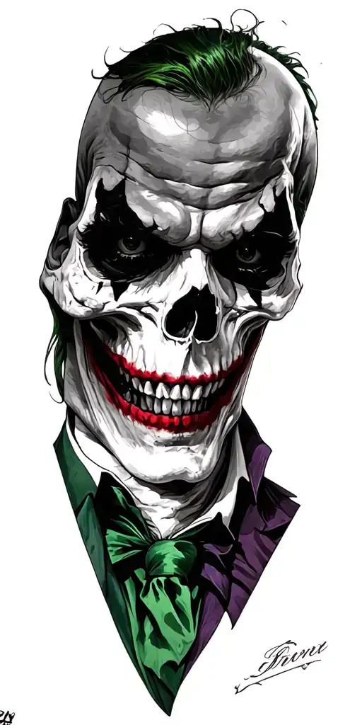 Skull And Joker Coringa Portrait