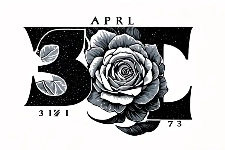 Roman Numerical Of April 3 1973 Minimalist