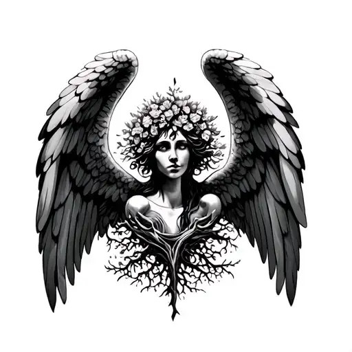 Maskulin Angel And Tree Of Life