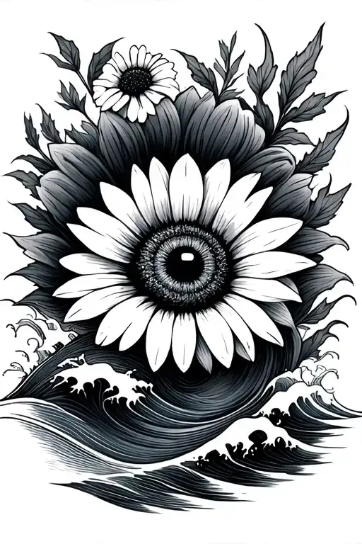 Black Eyed Susan Ocean Waves Military