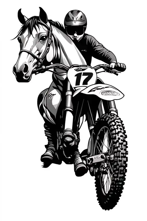 Motocross And A Horse