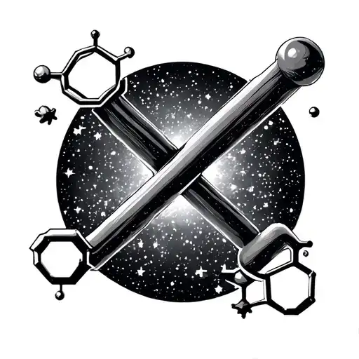 Adrenaline Chemical Structure With Stars Galaxy And Gym