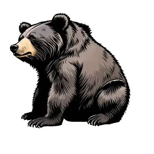 Bear Sitting Back