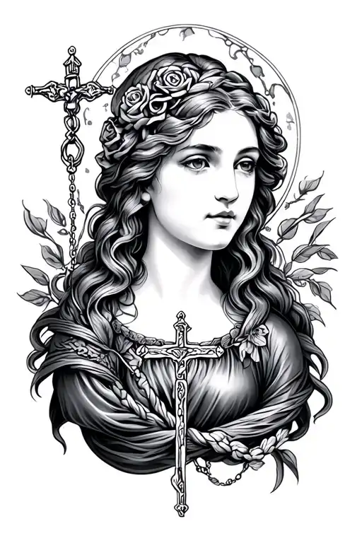 Lydia With A Rosary Intertwined