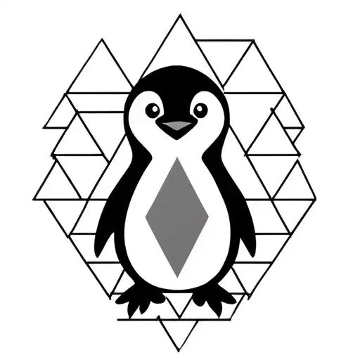 Geometric Triangles Inside A Penguin