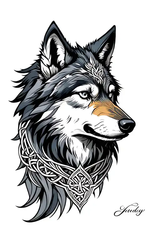 Celtic Full Body Wolf