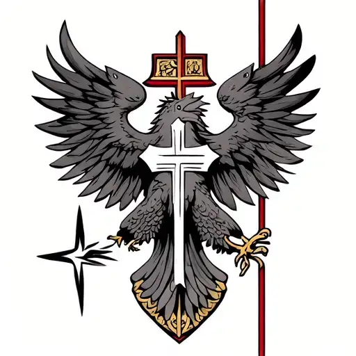 Serbian Orthodox Cross And Eagle