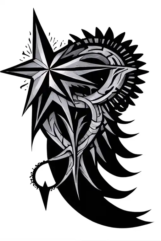 Vegvisir Rune Design Star