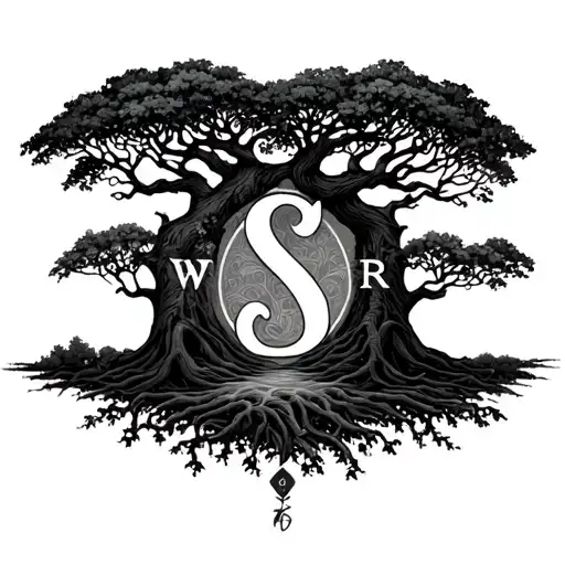 Tree Of Life With The Letters W S R Subtly Incorporated