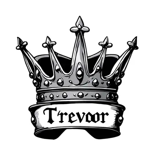King Crown With Trevor Name