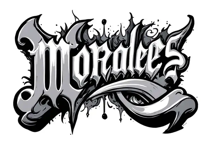 Morales With Gangster Letters