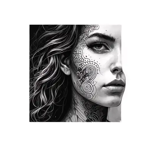 Dot Work Sketch Style Portrait