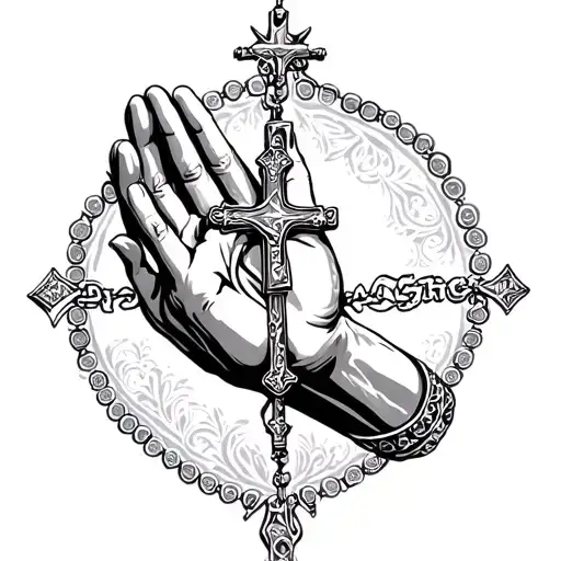 Rosary Praying Hands