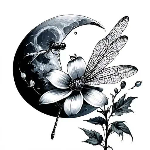 Dragonfly Flower Moon