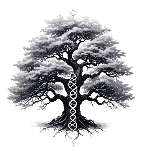 Tree With Dna Helix