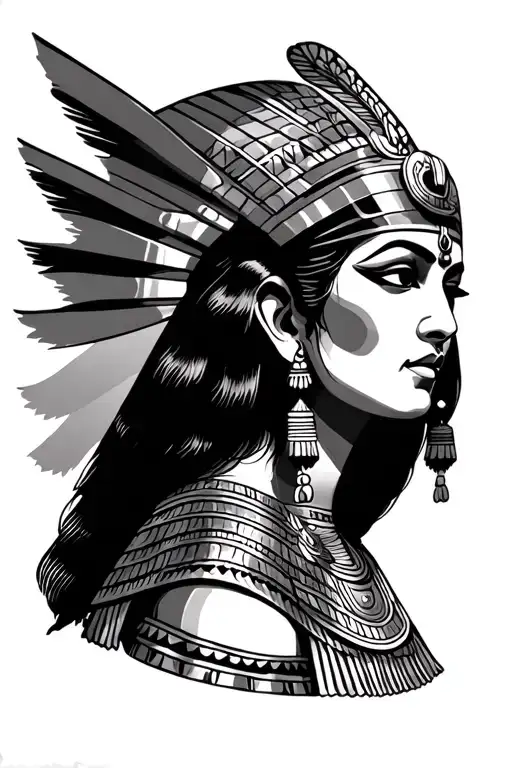 Cleopatra Egyptian Goddess With Bangs