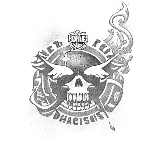 Harley Davidson Logo With Beach