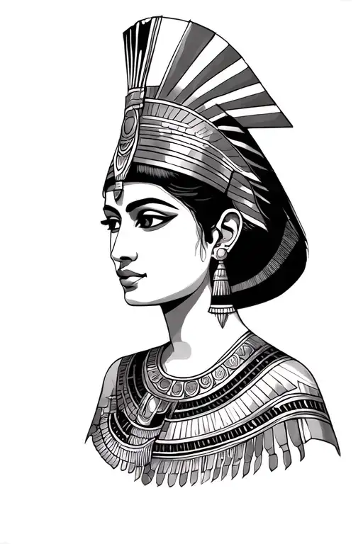 Cleopatra Egyptian Goddess With Bangs Full Body