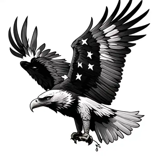 Eagle And Us Flag Morphing