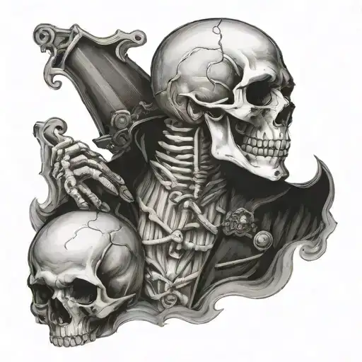 Hamlet Holding A Skull