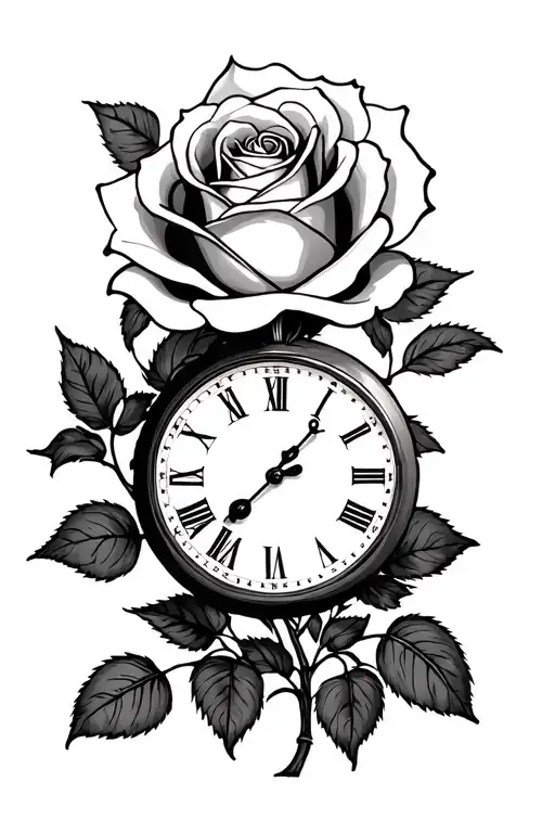 Rose And Clock