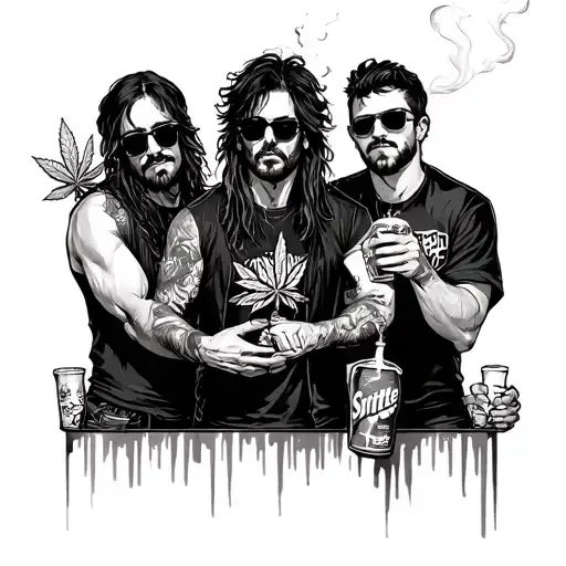 A Gay Rock Band Smoking Weed And Drinking Skittle Soda