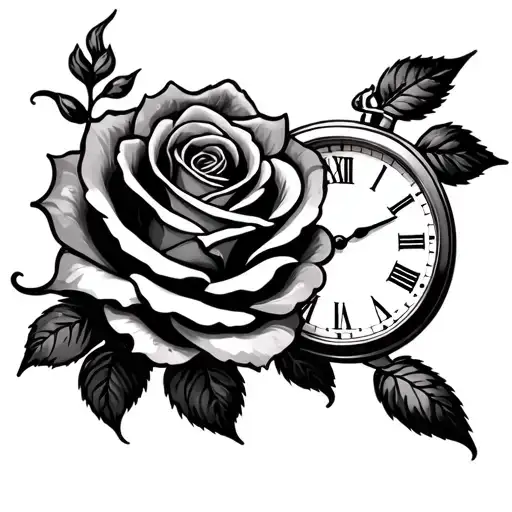 Rose And Sand Clock