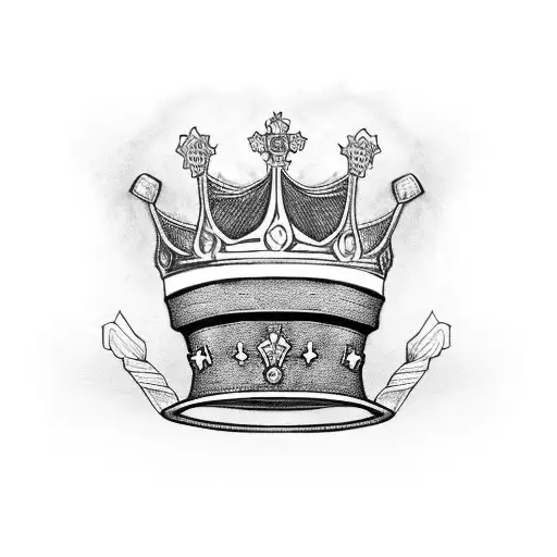 King's Crown With The Word Sovereign And Savior King