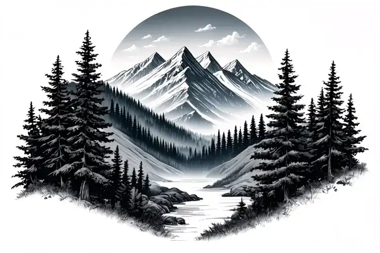 Alpine Forest Landscape