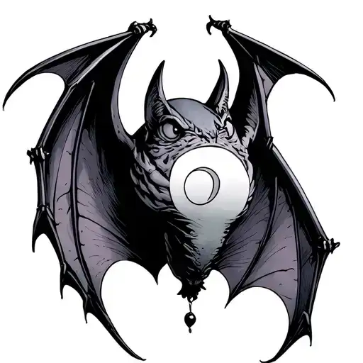Semicolon Bat Hanging