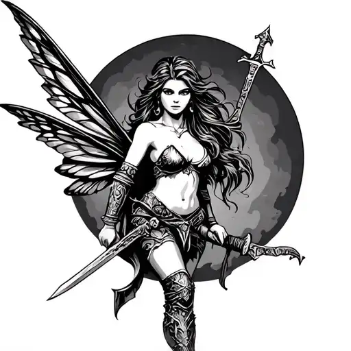 Warrior Fairy With Sword