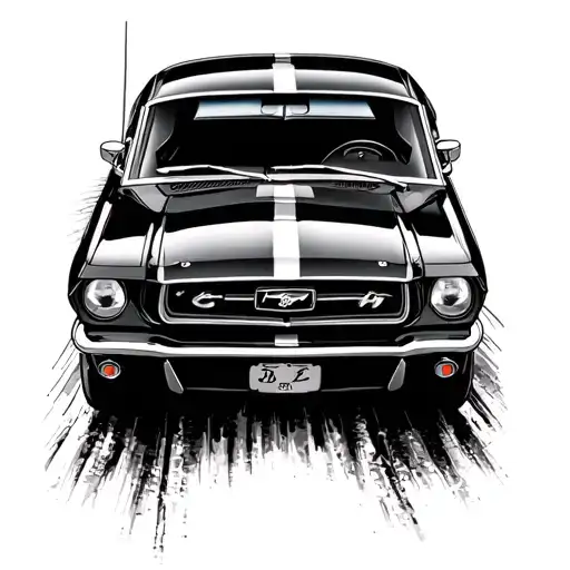 Classic Ford Mustang Driving