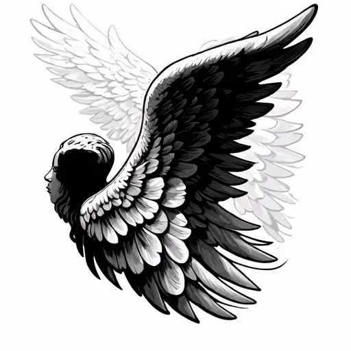 Angel Wing Symbolizing Passed Loved Ones That Have Perished