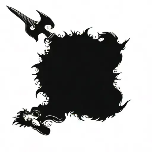 Arch Angel Michael Fighting Wielding A Sword