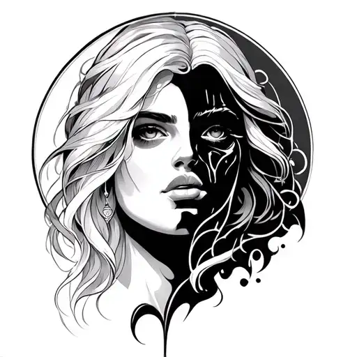 Gemini Face Woman Good Bad