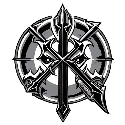 Warhammer 40K Black Templars Simple Outline Symbol