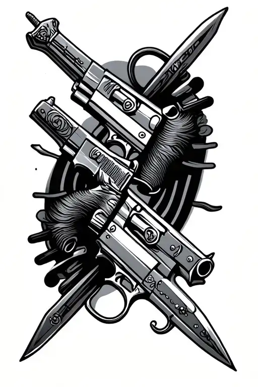 Dual Pistol And Dagger