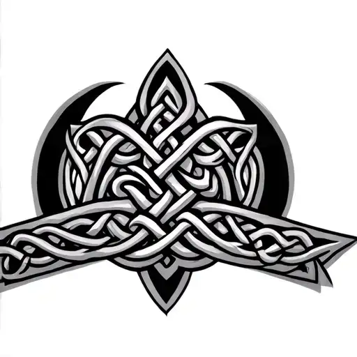 Celtic Crest With Old School Icelandic