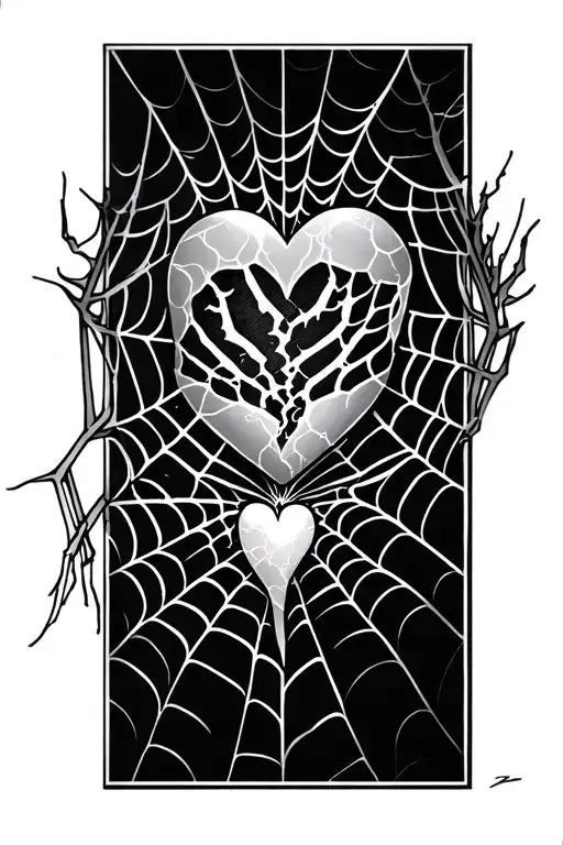 Filler Spider Webs With Broken Hearts Tangled Up In Them