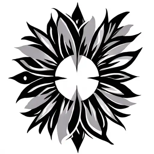 O African Tribal Sunrise Integrated