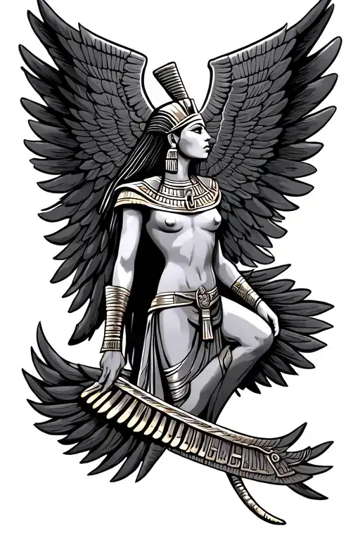 Egyptian God Isis Wings