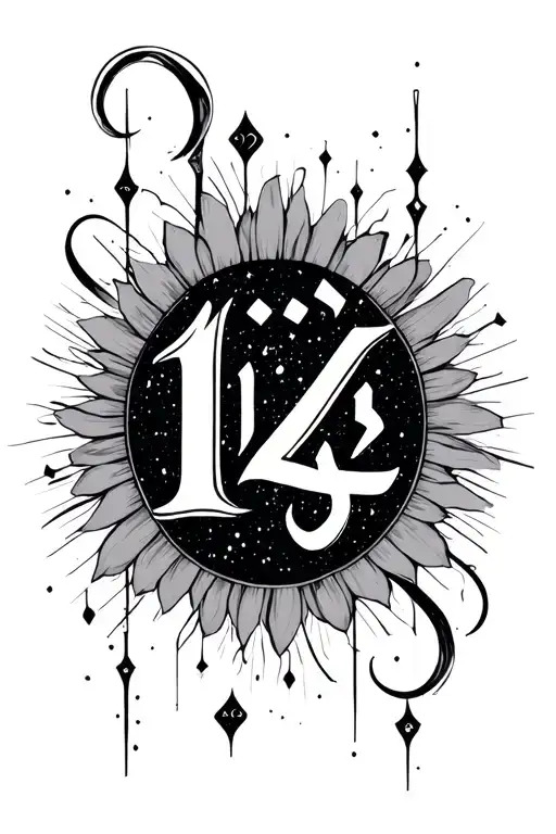 I Want Gie In Arabic With The Number 14 And It Have To Fit On My Ring Finger
