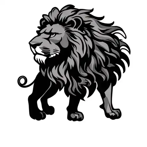 Lion With Barcelona Logo