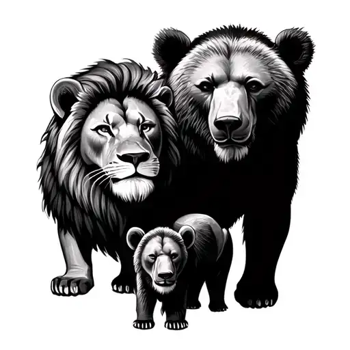 Lion And Bear - Father And Son