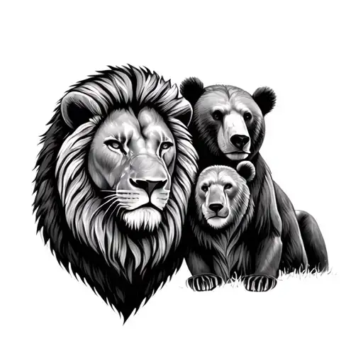 Lion And Bear - Father And Son